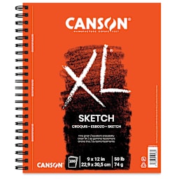 Canson XL Sketch Pad - 12" x 9", Wirebound Side, 100 Sheets
