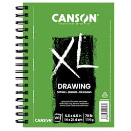 Canson XL Drawing Pad - 8-1/2" x 5-1/2", Wirebound Side, 60 Sheets