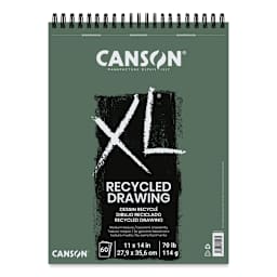 Canson XL Recycled Drawing Pad - Front view of cover of Pad with wirebound top