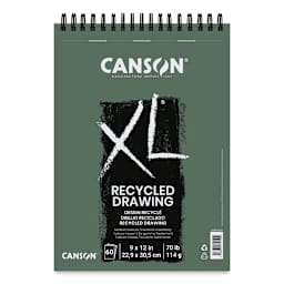 Canson XL Recycled Drawing Pad - 9'' x 12'', Wirebound Top, 60 Sheets