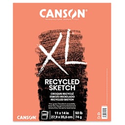 Canson XL Recycled Sketch Pad - 11" x 14", Fold-over, 100 Sheets