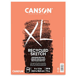 Canson XL Recycled Sketch Pad - 9" x 12", Fold-over, 100 Sheets