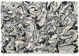 Nepalese Marbled Lokta Paper - Full sheet of Silver and Black effect on Natural Paper