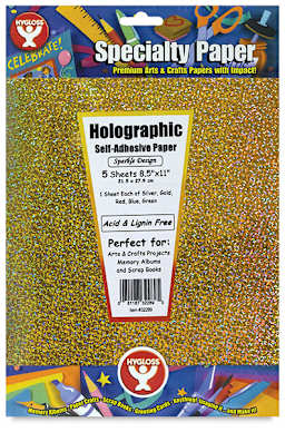 Holographic Self-Adhesive Paper - Front of Sparkle pattern package