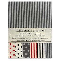 
Nepalese Collection Lokta Paper - Front of Dots/Stripes Package