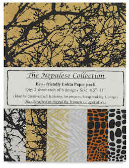 Nepalese Collection Lokta Paper - Front of Animal/Grunge Package