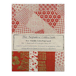 Nepalese Collection Lokta Paper - Front of Red/Cream Package