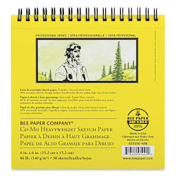 Bee Paper Co-Mo Sketch Pad - 6" x 6", 30 Sheets