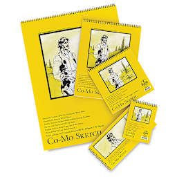Bee Paper Co-Mo Sketch Pads - Top view of various sizes of Pads
