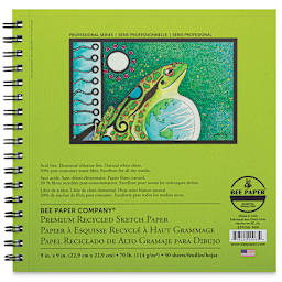 Bee Paper Premium Recycled Sketch Pad - 9'' x 9'', 50 Sheets