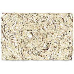 Black Ink Amate Bark Papers - Top view of Bark paper in Circulous Marble pattern