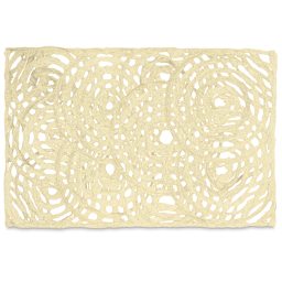 Black Ink Amate Bark Papers - Top view of Bark paper in Circulous Natural pattern