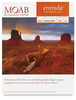Legion Moab Entrada Digital Rag Paper - Package of 300 gsm Bright White paper shown