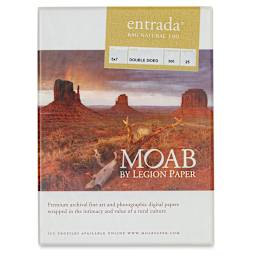 Legion Moab Entrada Digital Rag Paper - 5" x 7", Natural, 300 gsm, Pkg of 25