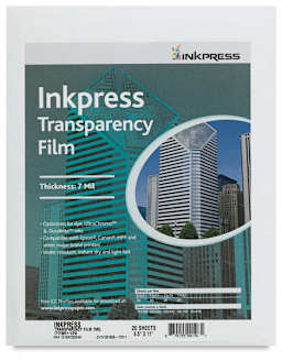 Inkpress Inkjet Paper - Front view of Transparency Film Package