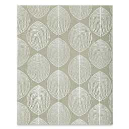 Screenprinted Beech Leaves Lotka Paper - Full sheet of White on Gray pattern