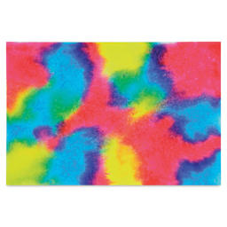 Roylco Color Diffusing Paper Pack - 9" x 12" Sheets, Pkg of 50 (bright colors randomly added to full sheet of paper)