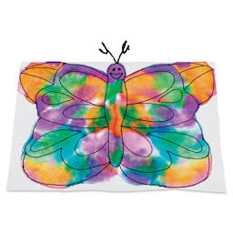 Roylco Color Diffusing Paper Pack - 9" x 12" Sheets, Pkg of 50 (colorful butterfly on full sheet)