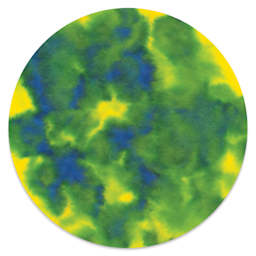 Roylco Color Diffusing Paper Pack - Circles, Pkg of 100 (dyed with blue and yellow)
