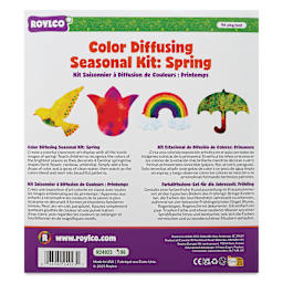Roylco Color Diffusing Paper Pack - Spring Seasonal Shapes, Pkg of 96 front of packaging