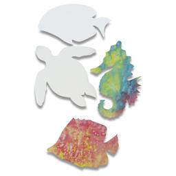 Roylco Color Diffusing Paper Pack - Sealife Shapes, Pkg of 48