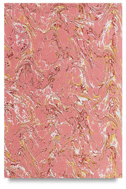 Books by Hand Marbled Papers - Single Pink marbled sheet shown