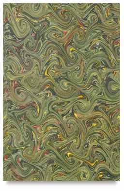 Books by Hand Marbled Papers - Single Green Marbled sheet shown