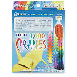 Yasutomo 1,000 Cranes Origami Paper Kit, front of the packaging
