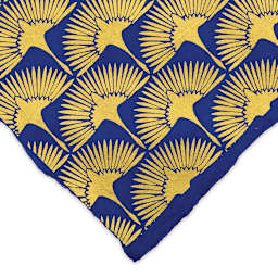 Lokta Paper - Crane, Blue and Gold, 20" x 30" (Corner)