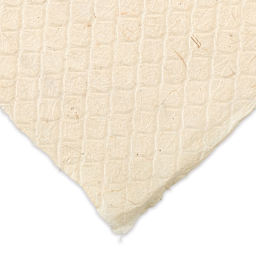 Lokta Paper - Textured Pebble, Cream, 20" x 30", Single Sheet (close-up of corner to show texture)
