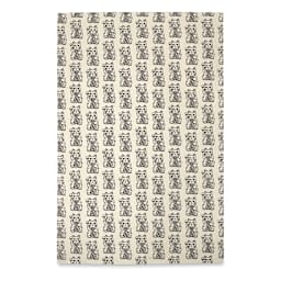 Lokta Paper - Lucky Cat, Black and White, 20" x 30"