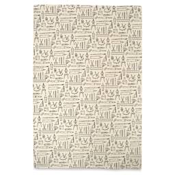 Lokta Paper - Art Supplies Print, White and Black, 20" x 30"