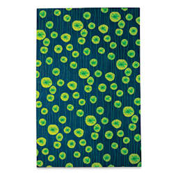 Lokta Paper - Bloom, Dark Teal, 20" x 30"