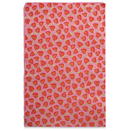 Strawberry Print Lokta Paper - Pink, 20" x 30"
