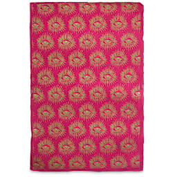 Eyes Print Lokta Paper- Gold and Magenta, 20" x 30" full sheet
