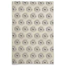 Eyes Print Lokta Paper- Black and Cream, 20" x 30" full sheet