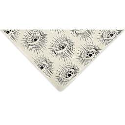 Eyes Print Lokta Paper- Black and Cream, 20" x 30" corner