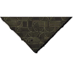 Geo Print Lokta Paper - Gold and Black, 20" x 30" (corner)
