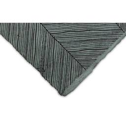 Lokta Paper - Herringbone Print, Black and Slate, 20'' x 30''