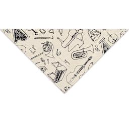 Lokta Paper - Musical Instruments Print, Black and Cream, 20'' x 30''