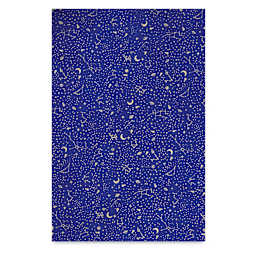 Constellations Print Lokta Paper - Sun, Moon, and Stars, Blue and Gold, 20" x 30" single sheet