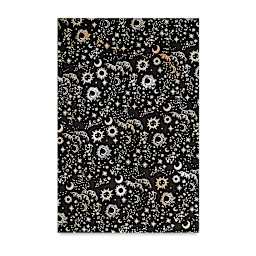 Constellations Print Lokta Paper - Sun, Moon, and Stars, Black and Metallic, 20" x 30" single sheet