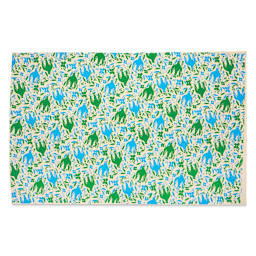 Lokta Paper - Doves, Turquoise/Cream, 20" x 30"