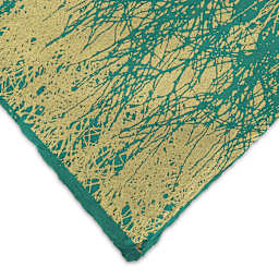 Lokta Paper - Branches, Gold and Dark Green, 20'' x 30''