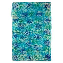 Lokta Paper - Rustic Batik, Green and Blue, 20" x 30"
