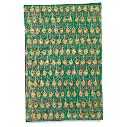 Lokta Paper - Peacock, Gold and Green, 20"x30"