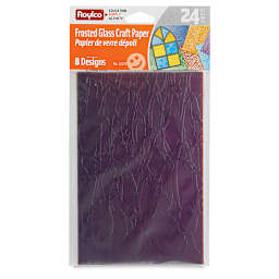 Frosted Glass Craft Paper - Front of package of 24 sheets