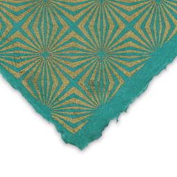 Lokta Paper - Starburst Print, Gold on Green, 20'' x 30''