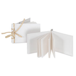 Books by Hand "Designed by Me" Blank Cover Bookbinding Kits - Mini Ribbon-Bound Albums, Ivory Pages finished project