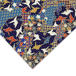 Aitoh Japanese Decorative Papers - Corner of Red/White/Blue/Gold Cranes pattern shown